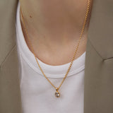 Oval Gem Drop Pendant Necklace