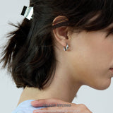 Sculpted Oval Curve Hoop Earrings