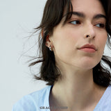 Sculpted Oval Curve Hoop Earrings