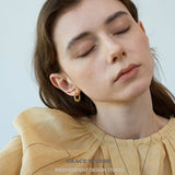 Polished Bead Hoop Earrings