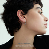 Polished Bead Hoop Earrings