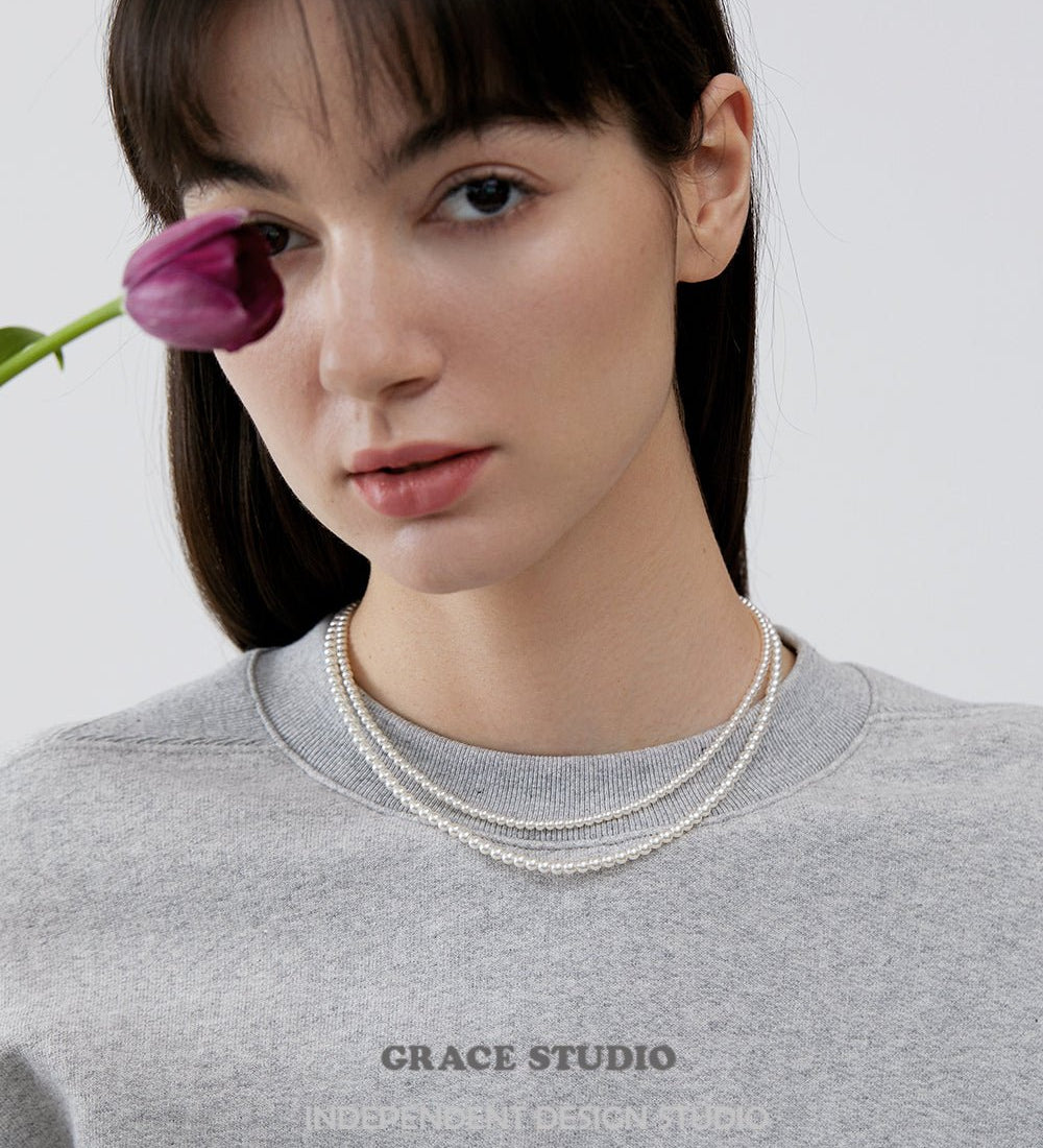 Petite Pearl Bead Necklace - Grace Studio