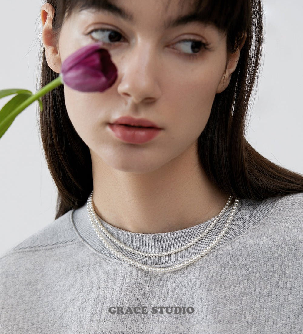 Petite Pearl Bead Necklace - Grace Studio