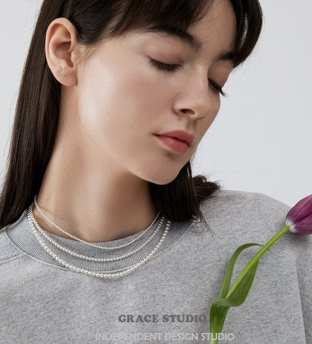 Petite Pearl Bead Necklace - Grace Studio