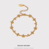 Floral Cluster Chain Bracelet