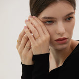 Paved Band Ring Set