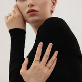 Paved Band Ring Set