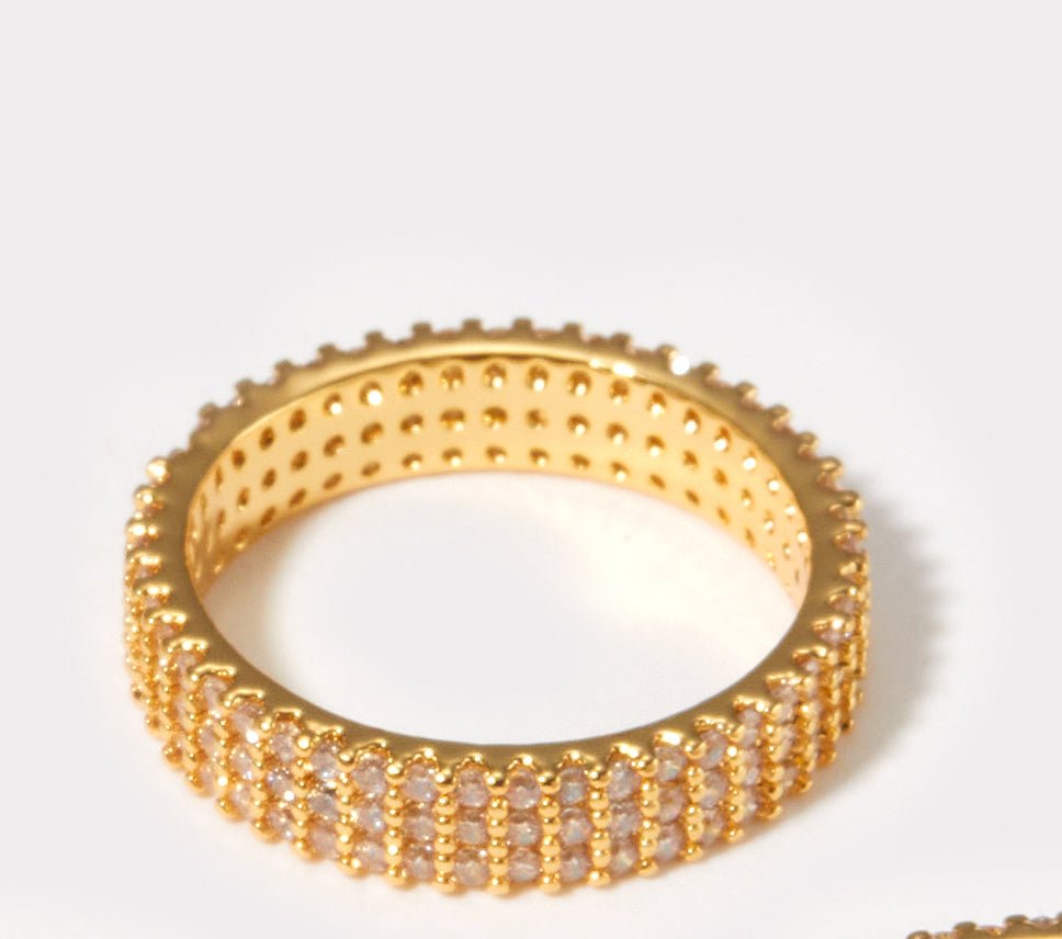 Paved Band Ring Set