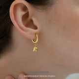 Lily Bell Charm Hoop Earrings