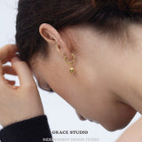 Lily Bell Charm Hoop Earrings