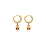 Lily Bell Charm Hoop Earrings