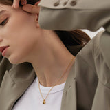 Sculpted Heart Pendant Necklace