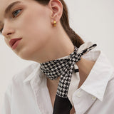 Compact Triple Ridge Hoop Earrings