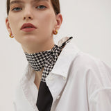 Compact Triple Ridge Hoop Earrings