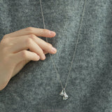 Sculpted Teardrop Duo Pendant Necklace