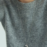 Sculpted Teardrop Duo Pendant Necklace