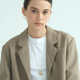 Sculpted Teardrop Duo Pendant Necklace