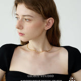 Linked Sculpted Mini Heart Chain Necklace