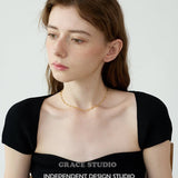 Linked Sculpted Mini Heart Chain Necklace