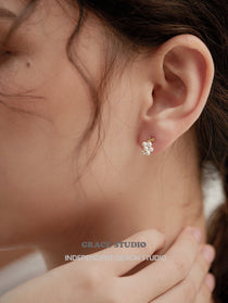 Petite Pearl Cluster Stud Earrings - Grace Studio