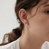 Petite Pearl Cluster Stud Earrings