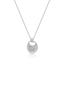 Sculpted Oval Loop Pendant Necklace - Grace Studio