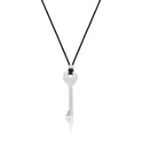 Symbolic Key Pendant Cord Necklace