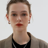 Molten Wave Stud Earrings