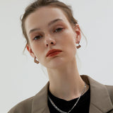 Molten Wave Stud Earrings