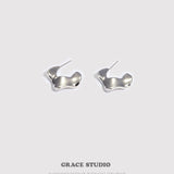 Molten Wave Stud Earrings