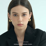 Satin Dome Hoop Earrings