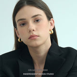 Satin Dome Hoop Earrings