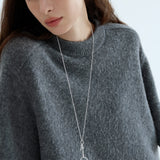 Magnifying Glass & Key Long Pendant Necklace