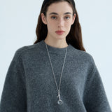 Magnifying Glass & Key Long Pendant Necklace
