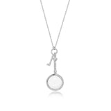 Magnifying Glass & Key Long Pendant Necklace