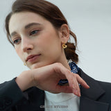 Detachable Heart Charm Huggie Earrings