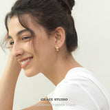 Vibrant Gemstone Mini Hoop Earrings