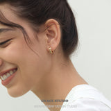 Vibrant Gemstone Mini Hoop Earrings