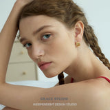 Sculpted Multi-Ridge Cage Hoop Earrings