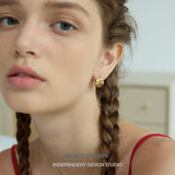 Sculpted Multi-Ridge Cage Hoop Earrings