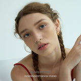 Sculpted Multi-Ridge Cage Hoop Earrings