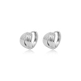 Sculpted Multi-Ridge Cage Hoop Earrings