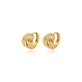 Sculpted Multi-Ridge Cage Hoop Earrings