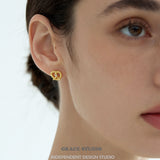 Twisted Pretzel Knot Stud Earrings