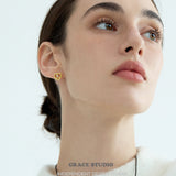 Twisted Pretzel Knot Stud Earrings