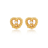 Twisted Pretzel Knot Stud Earrings
