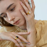 Sculpted Dome Gemstone Statement Ring