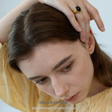 Sculpted Dome Gemstone Statement Ring