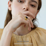 Sculpted Dome Gemstone Statement Ring