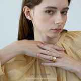 Sculpted Dome Gemstone Statement Ring